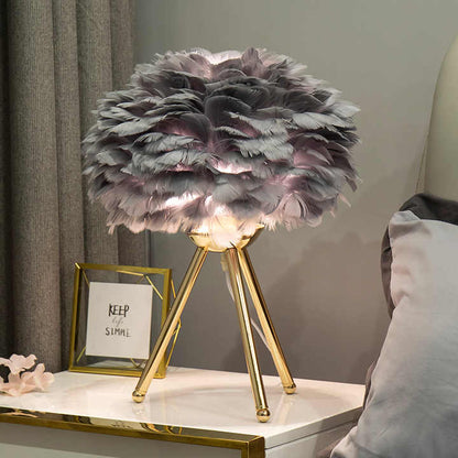 BowLift Table Lamp by FeatherLux – Dimmable Lighting with an Elegant Feather Design