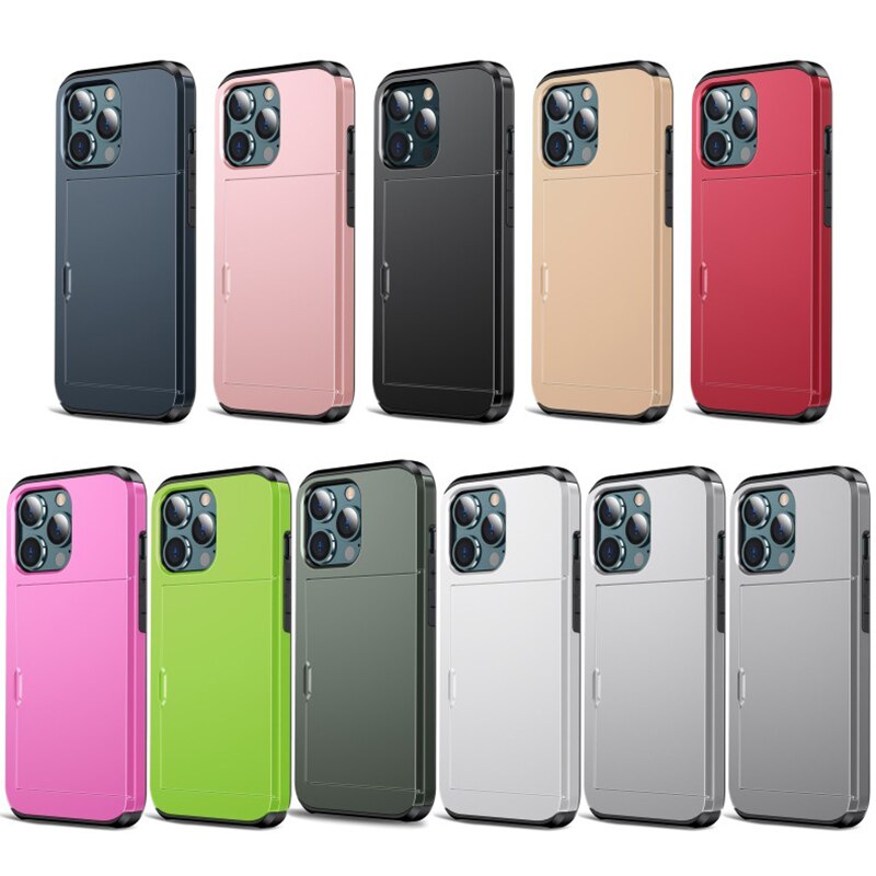 LZINA™ | Business Armor Slide Wallet iPhone Case
