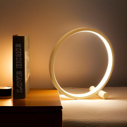BowLift LED Minimalist Dimmable Round Table Lamp by RumiLight