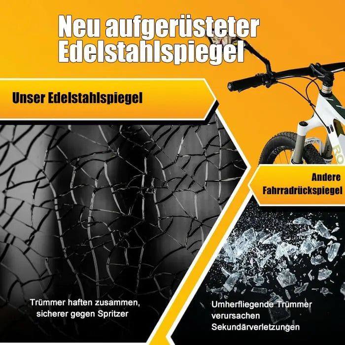 BowLift | Bike mirror made of stainless steel – Shatterproof & 360° Redatable for more safety