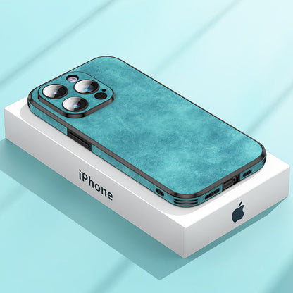 LZINA™ | High-quality leather iPhone case with shockproof camera protection cover bag | MagSafe case for Apple iPhone 15/14/13 Pro Max Plus | Armor cover phone case