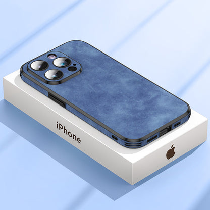 LZINA™ | High-quality leather iPhone case with shockproof camera protection cover bag | MagSafe case for Apple iPhone 15/14/13 Pro Max Plus | Armor cover phone case