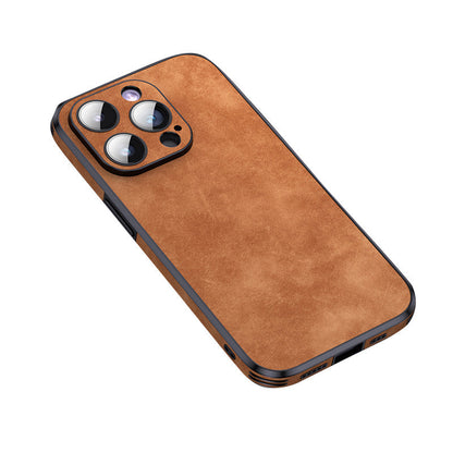 LZINA™ | High-quality leather iPhone case with shockproof camera protection cover bag | MagSafe case for Apple iPhone 15/14/13 Pro Max Plus | Armor cover phone case