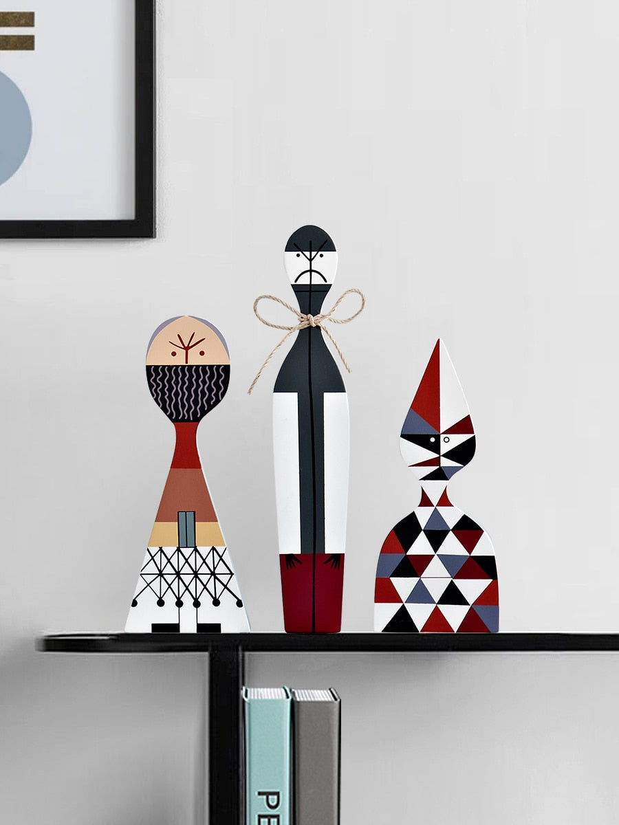 LZINA™ | Home Decoration Living Room Kawaii Accessories Sculptures & Figures Character Shapes Cute Wood Handmade Europe Household Items