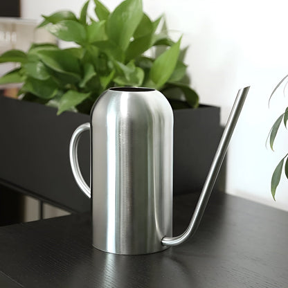 BowLift Stainless Steel Pourer: 1.5L Long-Handled Watering Can for Plants & Flowers
