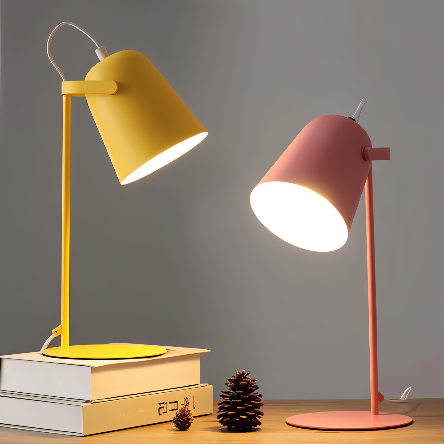 BowLift Macaron – Adjustable Nordic Table Lamp for a Sleek, Modern Office