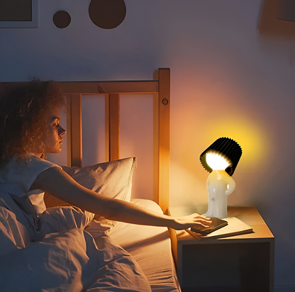 BowLift Table Lamp - Playful Shy Boy LED Light with Creative Design