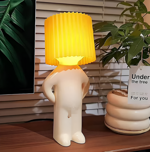 BowLift Table Lamp - Playful Shy Boy LED Light with Creative Design