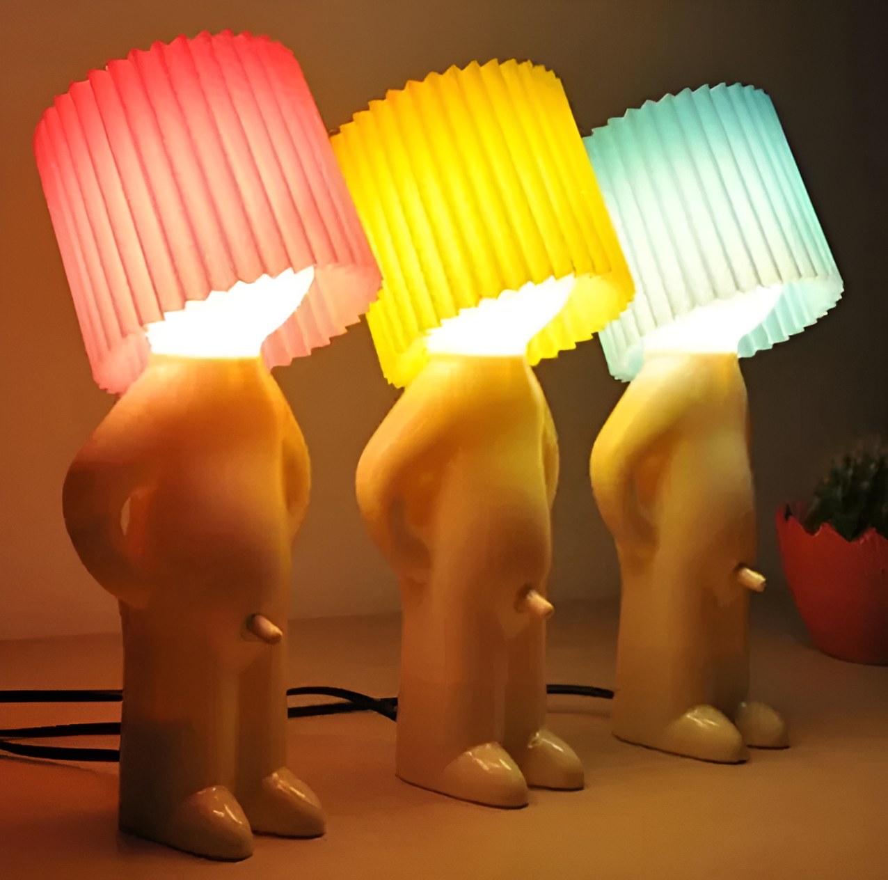 BowLift Table Lamp - Playful Shy Boy LED Light with Creative Design