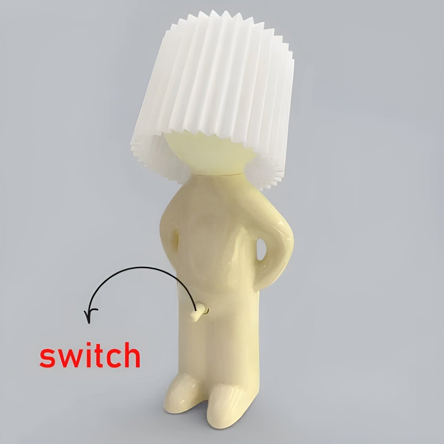 BowLift Table Lamp - Playful Shy Boy LED Light with Creative Design