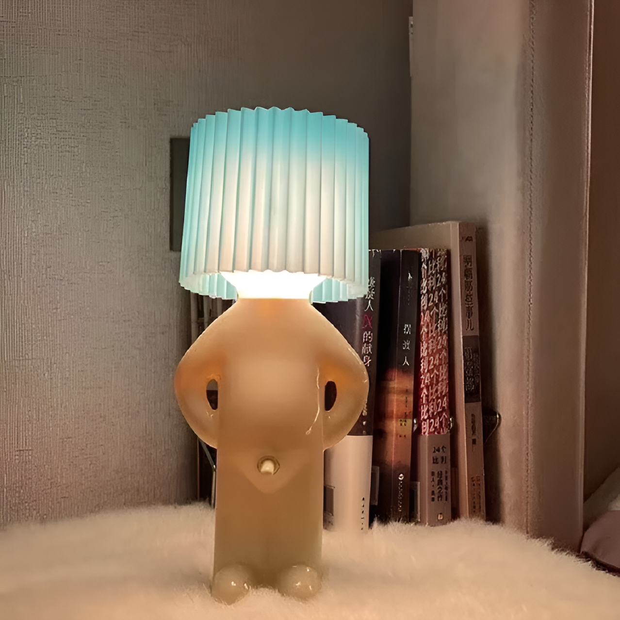 BowLift Table Lamp - Playful Shy Boy LED Light with Creative Design