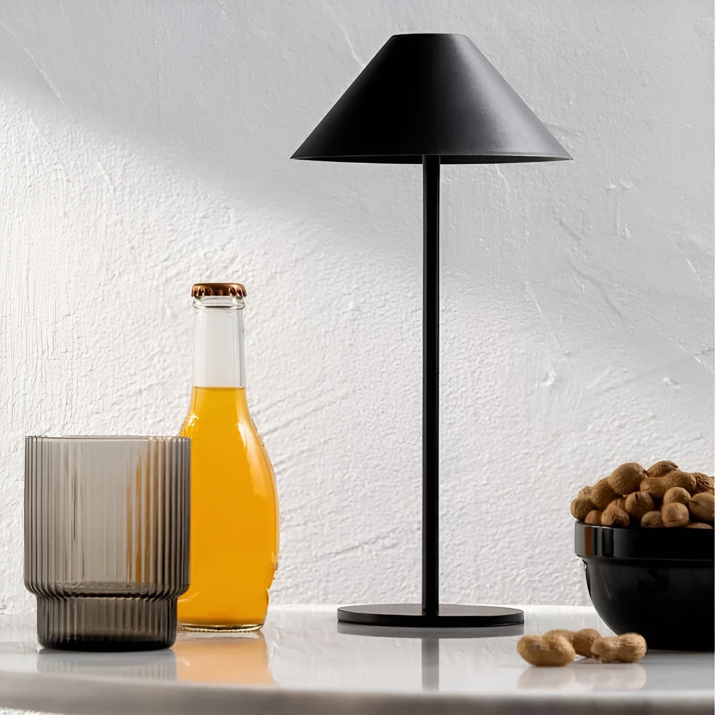 BowLift LumiLuxe Nordic Cone LED Table Lamp — Dimmable with Touch Control