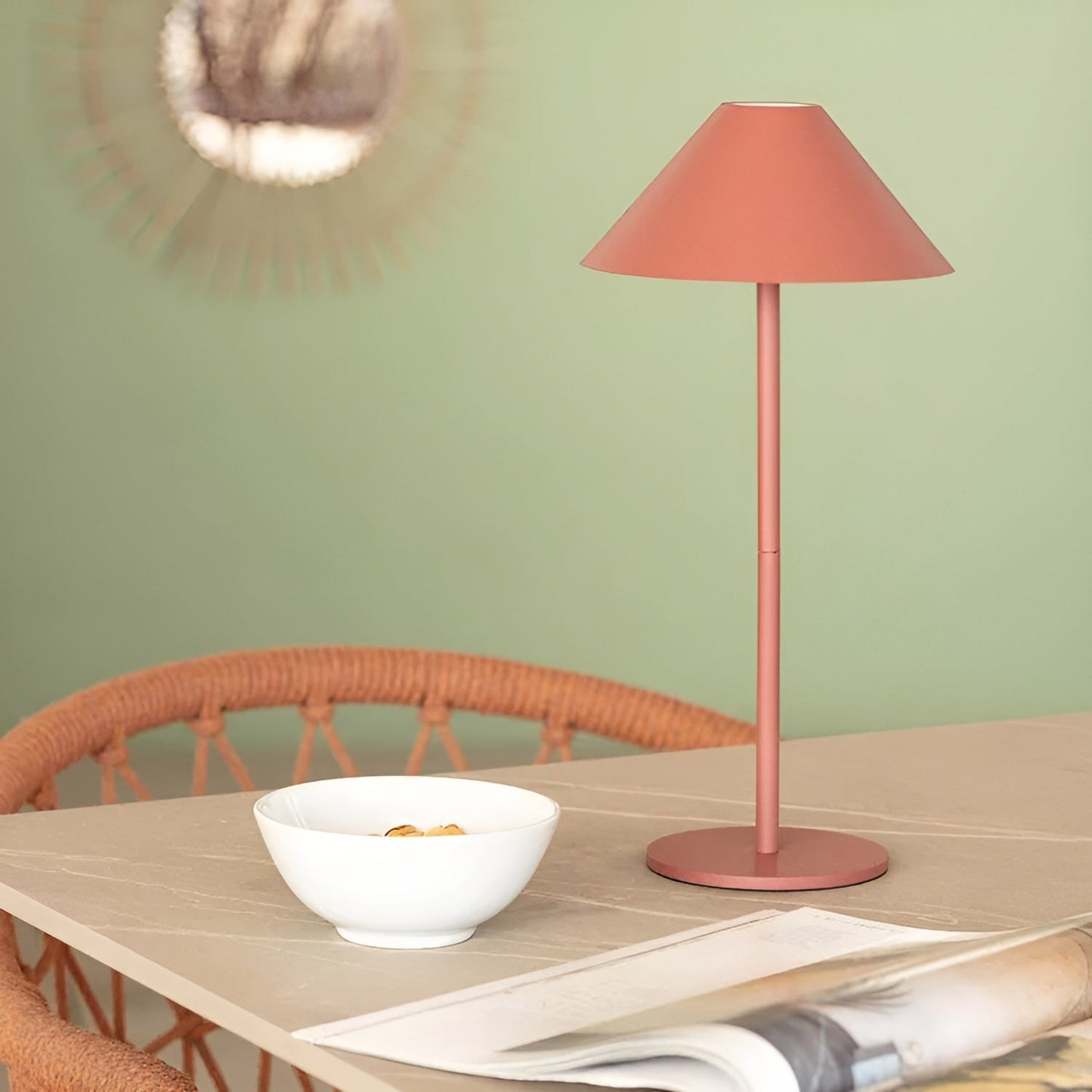 BowLift LumiLuxe Nordic Cone LED Table Lamp — Dimmable with Touch Control