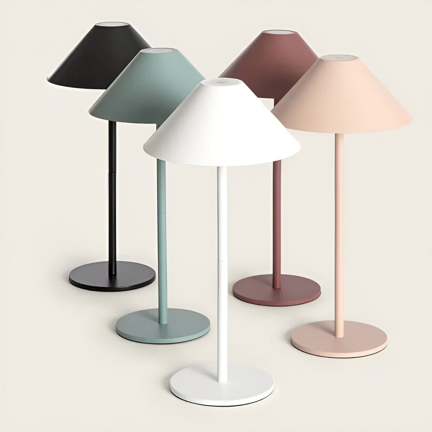 BowLift LumiLuxe Nordic Cone LED Table Lamp — Dimmable with Touch Control