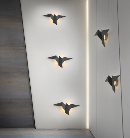 BowLift OriTori Wall Light — Geometric Origami Bird Design with Japanese-Style Aesthetic