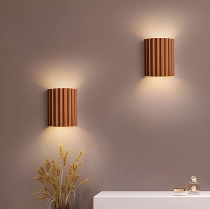 BowLift Striped Resin LED Wall Light for a Modern Nordic Ambience