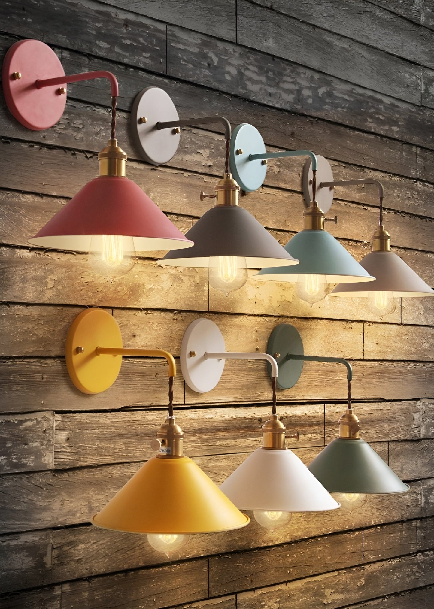 BowLift Retro Vintage Wall Lamp — Vintage-Inspired Cone Metal Wall Light