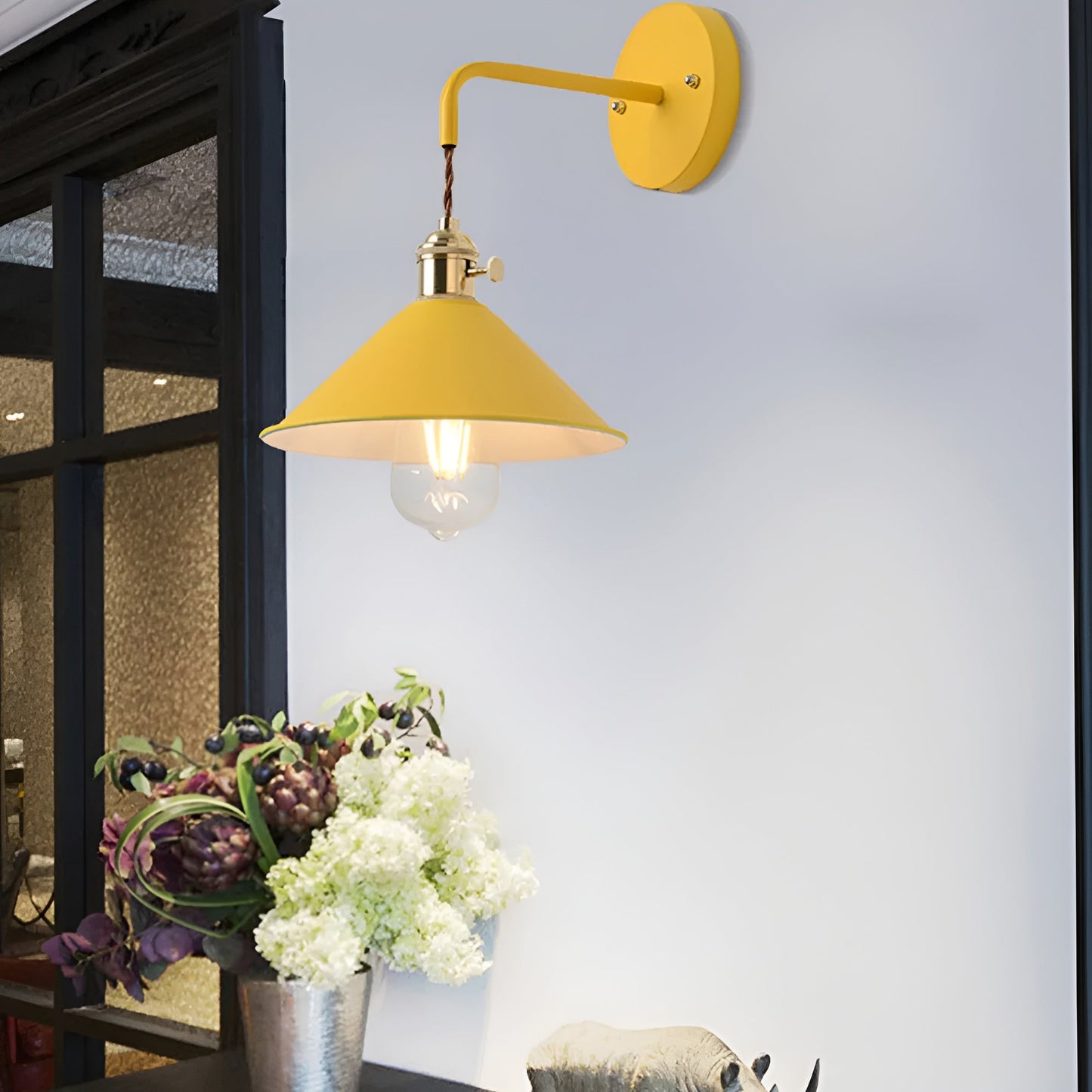 BowLift Retro Vintage Wall Lamp — Vintage-Inspired Cone Metal Wall Light