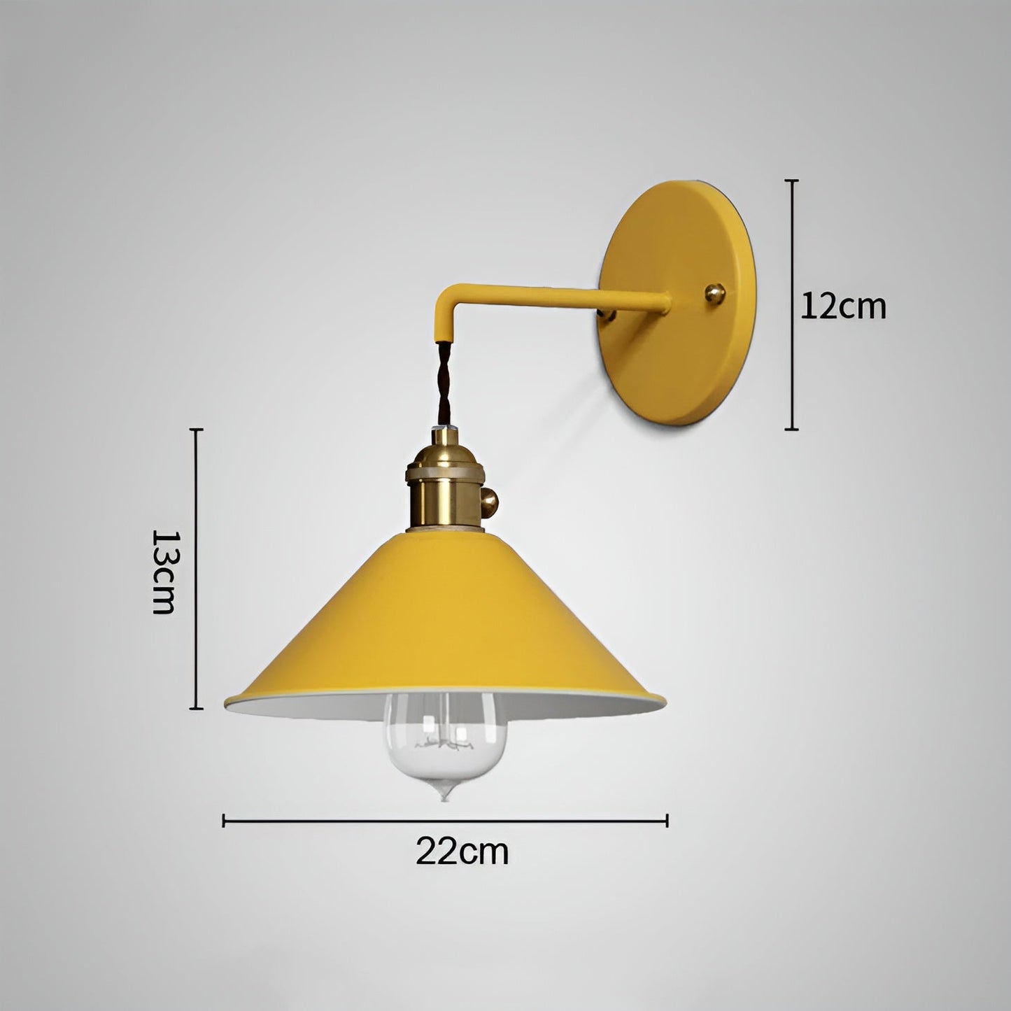 BowLift Retro Vintage Wall Lamp — Vintage-Inspired Cone Metal Wall Light