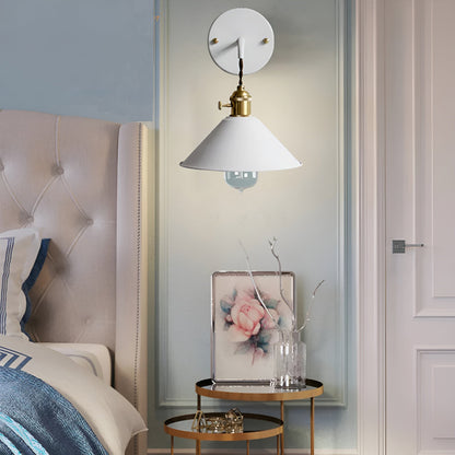 BowLift Retro Vintage Wall Lamp — Vintage-Inspired Cone Metal Wall Light