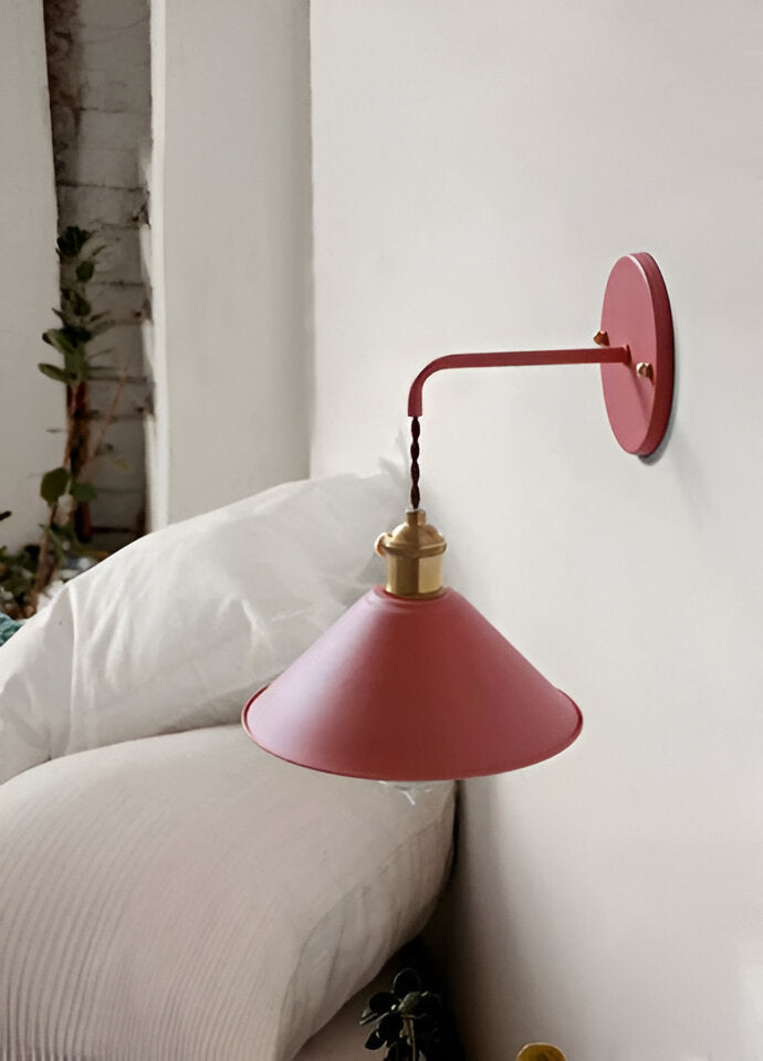 BowLift Retro Vintage Wall Lamp — Vintage-Inspired Cone Metal Wall Light