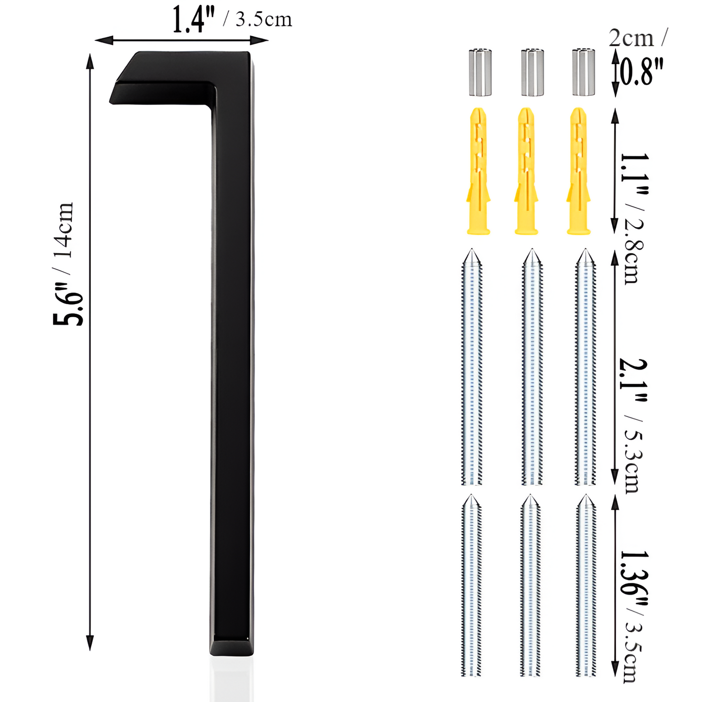 LZINA™ | Black Full House Number - House Number Modern - House Number Sign