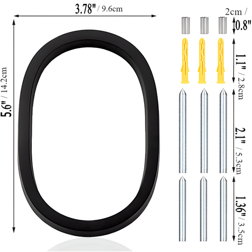 LZINA™ | Black Full House Number - House Number Modern - House Number Sign