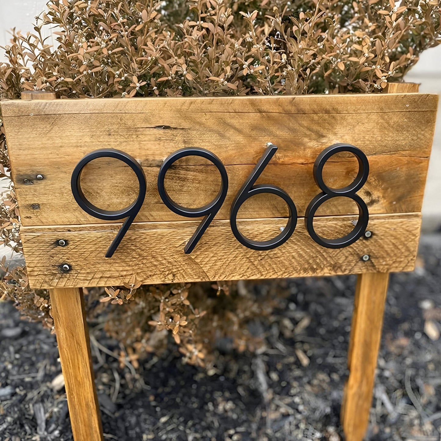 LZINA™ | Black Full House Number - House Number Modern - House Number Sign