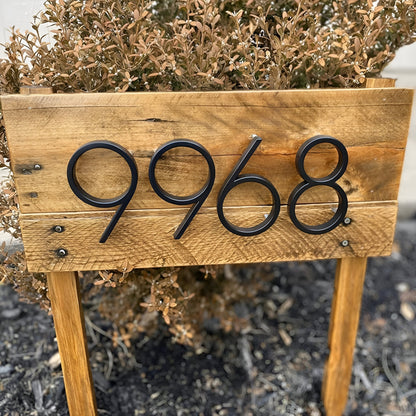LZINA™ | Black Full House Number - House Number Modern - House Number Sign