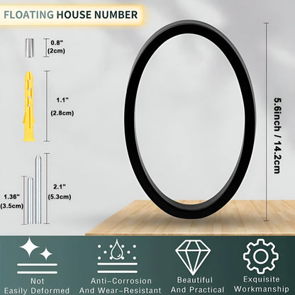 LZINA™ | Black Full House Number - House Number Modern - House Number Sign