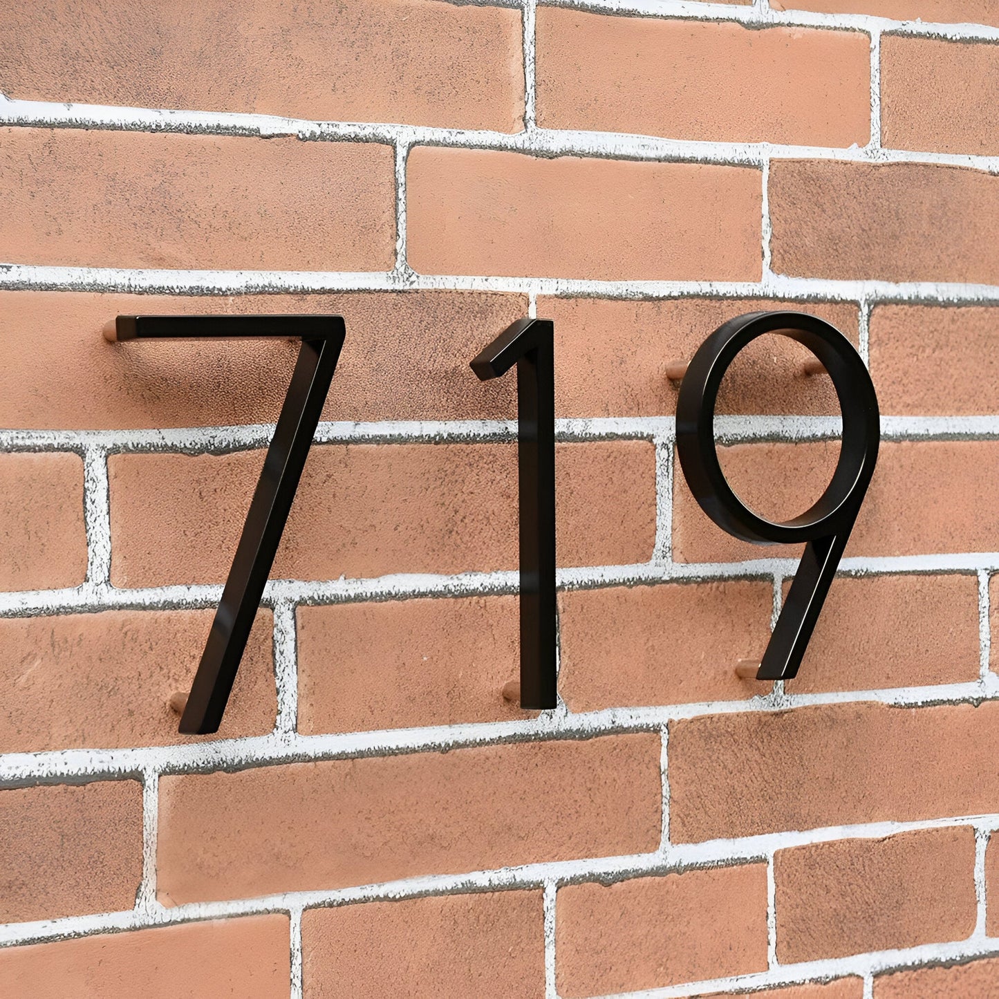 LZINA™ | Black Full House Number - House Number Modern - House Number Sign