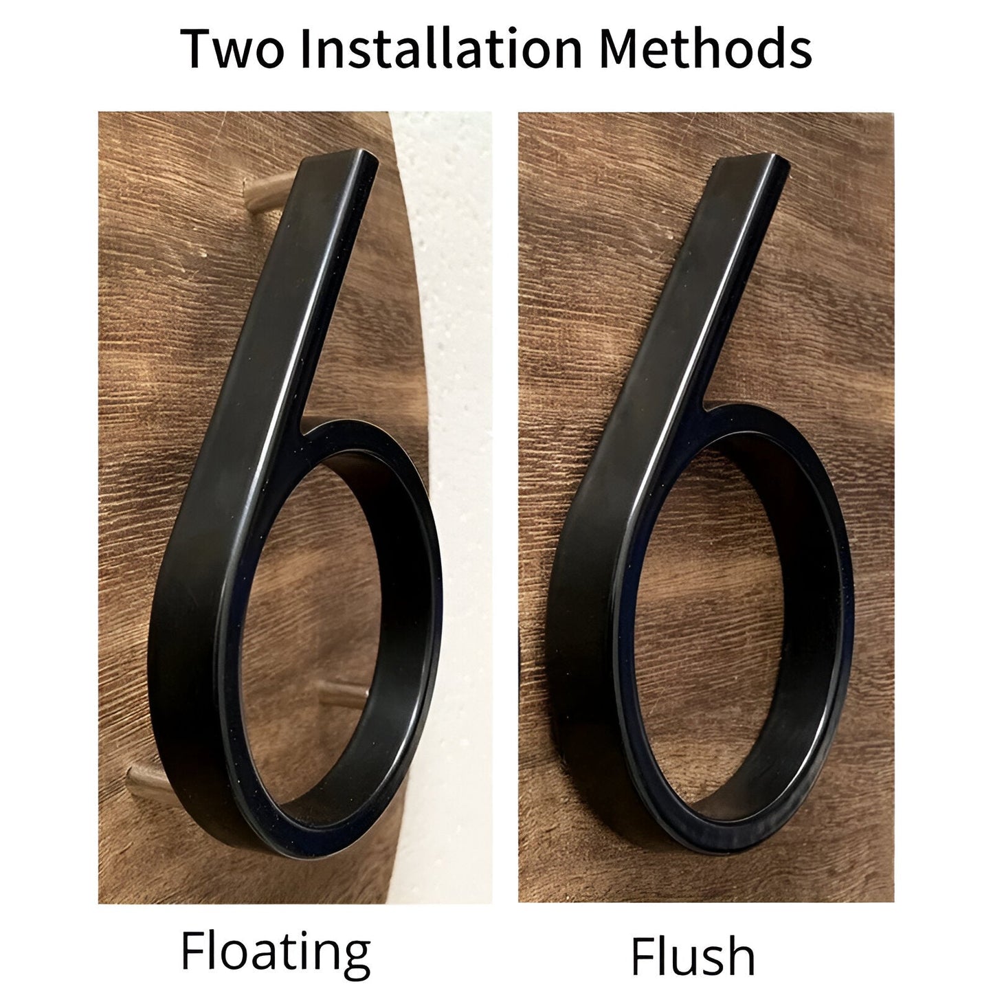 LZINA™ | Black Full House Number - House Number Modern - House Number Sign