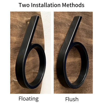 LZINA™ | Black Full House Number - House Number Modern - House Number Sign