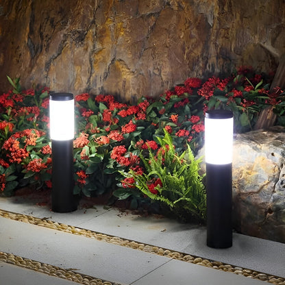 LZINA™ | SolarShimmer - Stainless Steel Solar Post Lights Outdoor Lamp