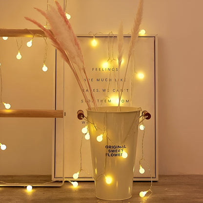 BowLift Sparkle LED String Lights – Decorative Ball, Flower, Star & Snowflake Ornaments