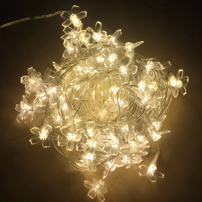 BowLift Sparkle LED String Lights – Decorative Ball, Flower, Star & Snowflake Ornaments