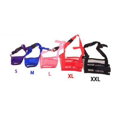 LZINA™ | Pet Dog Adjustable Mask Bark Bite Mesh Mouth Muzzle Grooming Anti Stop Chewing
