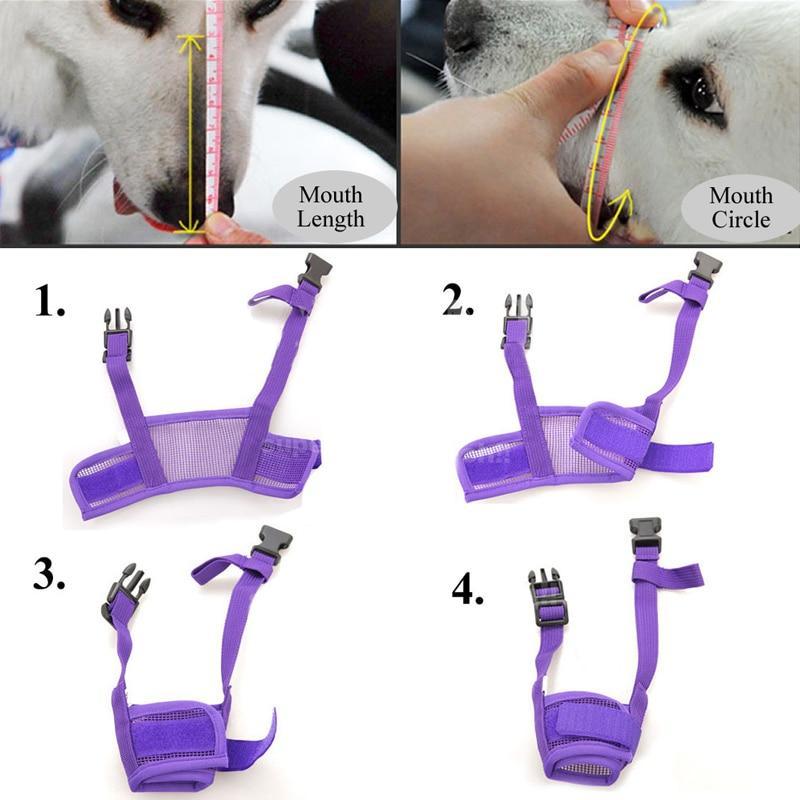 LZINA™ | Pet Dog Adjustable Mask Bark Bite Mesh Mouth Muzzle Grooming Anti Stop Chewing