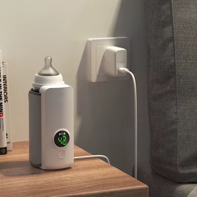 LZINA™ | Rechargeable Portable Travel Bottle Warmer Black Nov