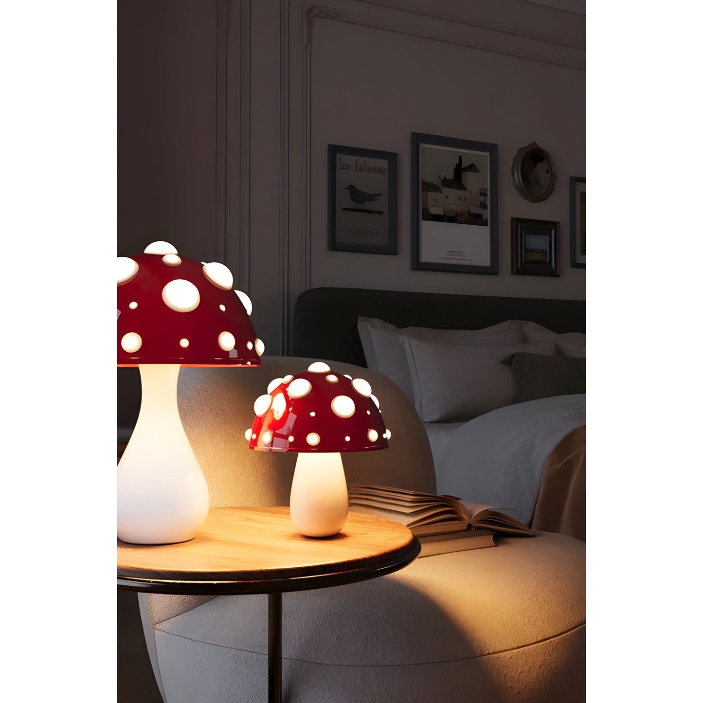 BowLift Decorative Mushroom Table Lamp - Cozy Ambient Accent Lighting for Any Room