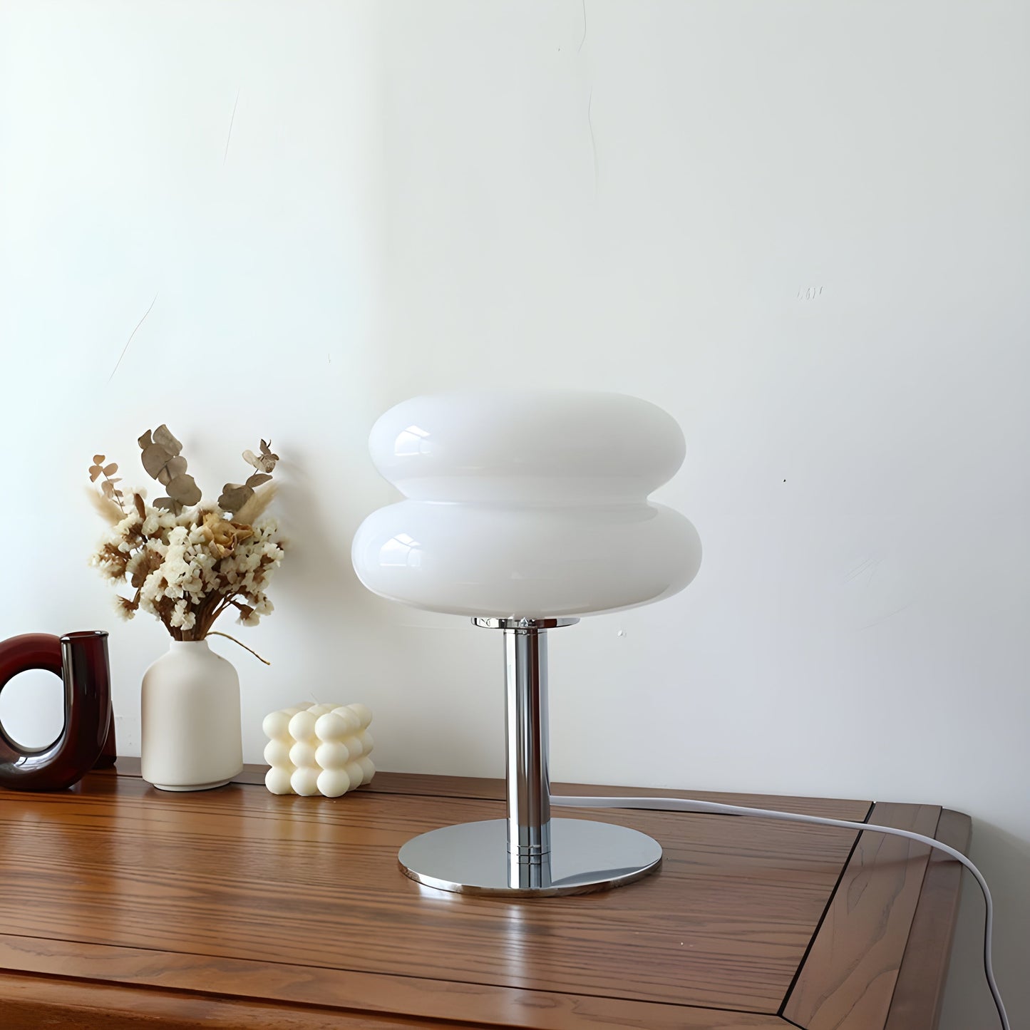 BowLift Italian Designer Glass Egg-Tart LED Table Lamp