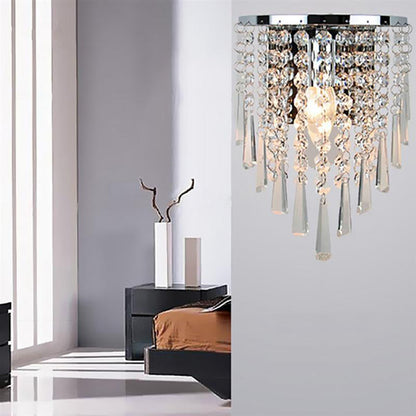 BowLift Modern Chrome Crystal Drop Wall Lamps - Sleek, Glamorous Wall Lighting