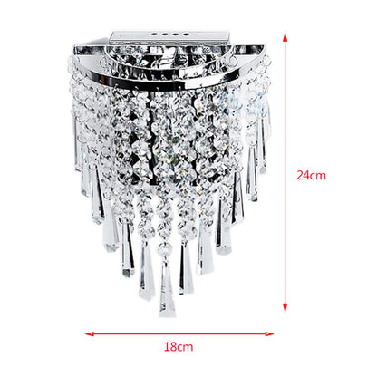 BowLift Modern Chrome Crystal Drop Wall Lamps - Sleek, Glamorous Wall Lighting