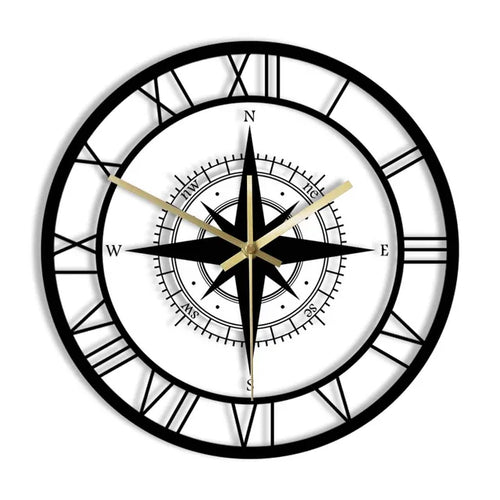 BowLift | DirectionalChart - Nautical Compass Wall Clock