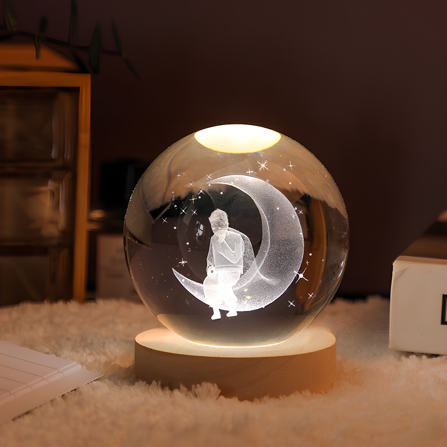 LZINA™ | Luminous Crystal Ball LED Night Light Decor