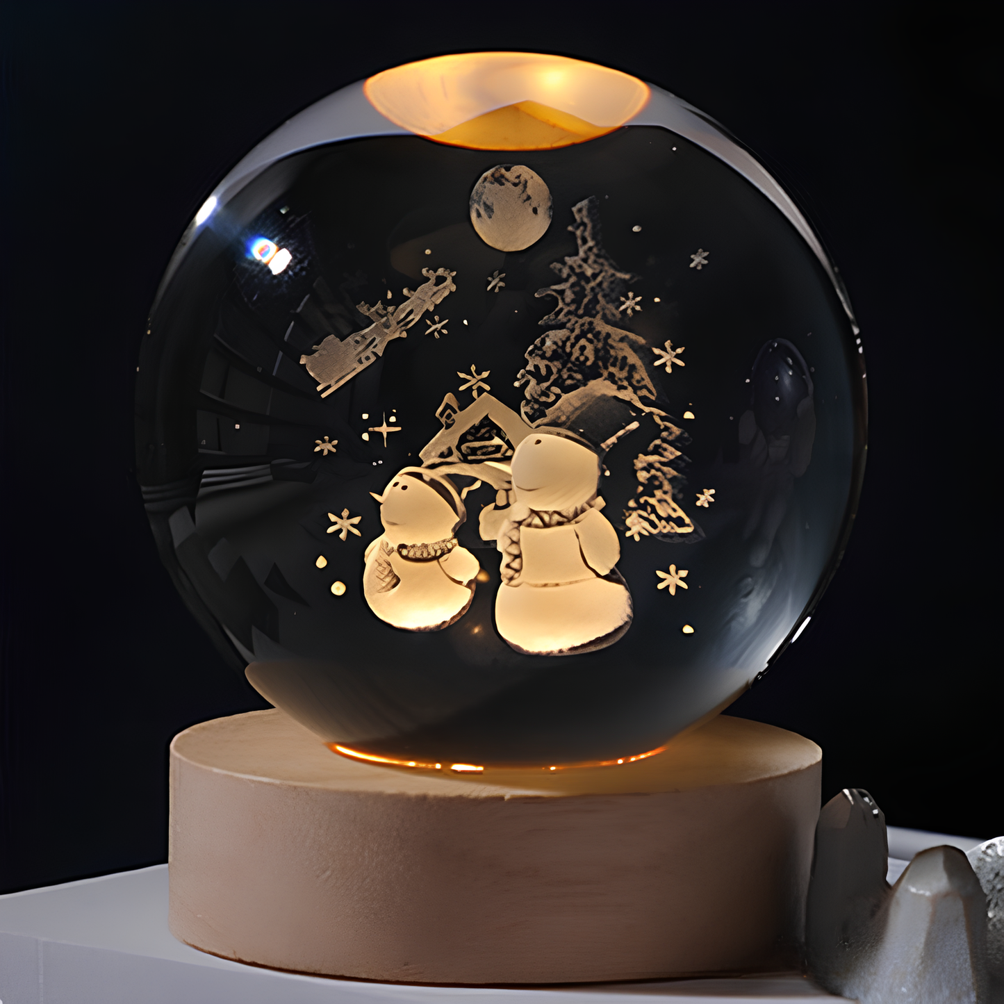 LZINA™ | Luminous Crystal Ball LED Night Light Decor
