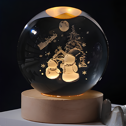 LZINA™ | Luminous Crystal Ball LED Night Light Decor