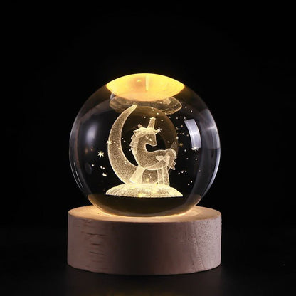 LZINA™ | Luminous Crystal Ball LED Night Light Decor