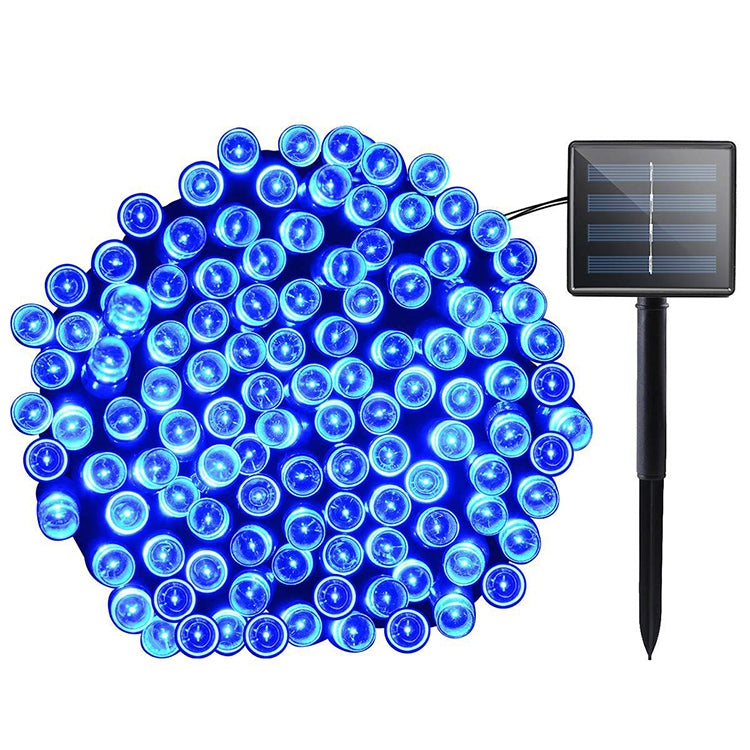 LZINA™ | 200 LEDs Outdoor Waterproof Christmas Festival Decoration Solar Lamps String Lights, Length: 22m (Blue)