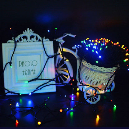 LZINA™ | 200 LEDs Outdoor Waterproof Christmas Festival Decoration Solar Lamps String Lights, Length: 22m (Blue)